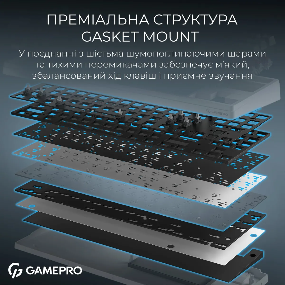 Клавіатура бездротова GamePro Asgard Ragnar Keychron Super Red Switch White (MK285WH) - мініатюра 10