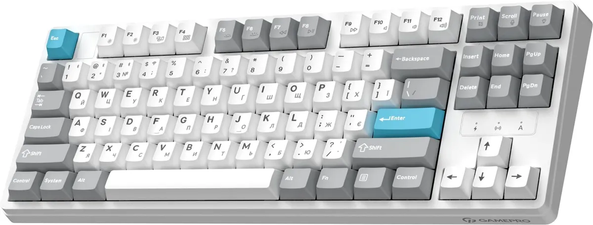 Клавіатура бездротова GamePro Asgard Ragnar Keychron Super Red Switch White (MK285WH) - мініатюра 2