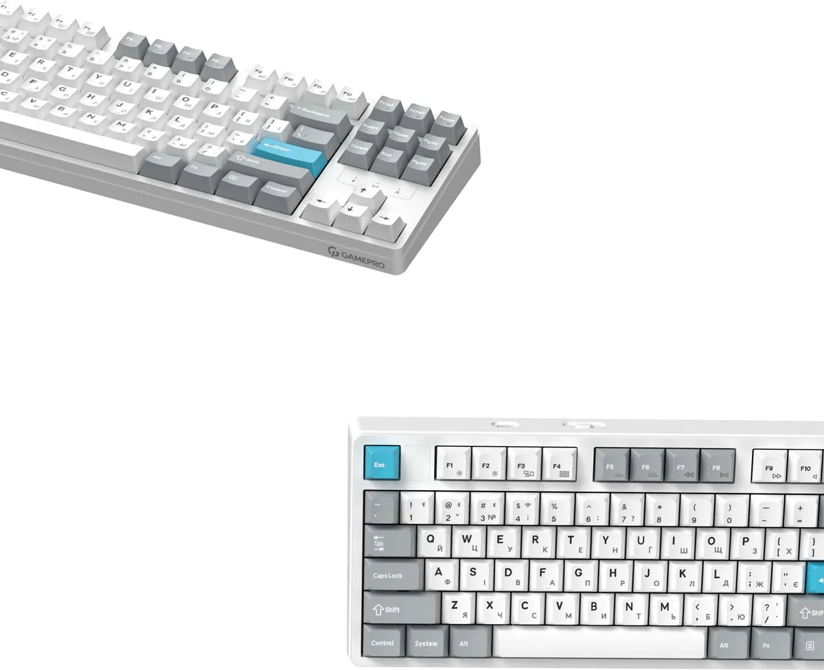 Клавіатура бездротова GamePro Asgard Ragnar Keychron Super Red Switch White (MK285WH) - мініатюра 4