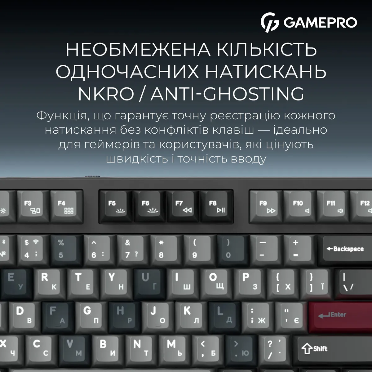Клавіатура бездротова GamePro Asgard Ragnar Keychron Super Red Switch Black (MK285BK) - мініатюра 16
