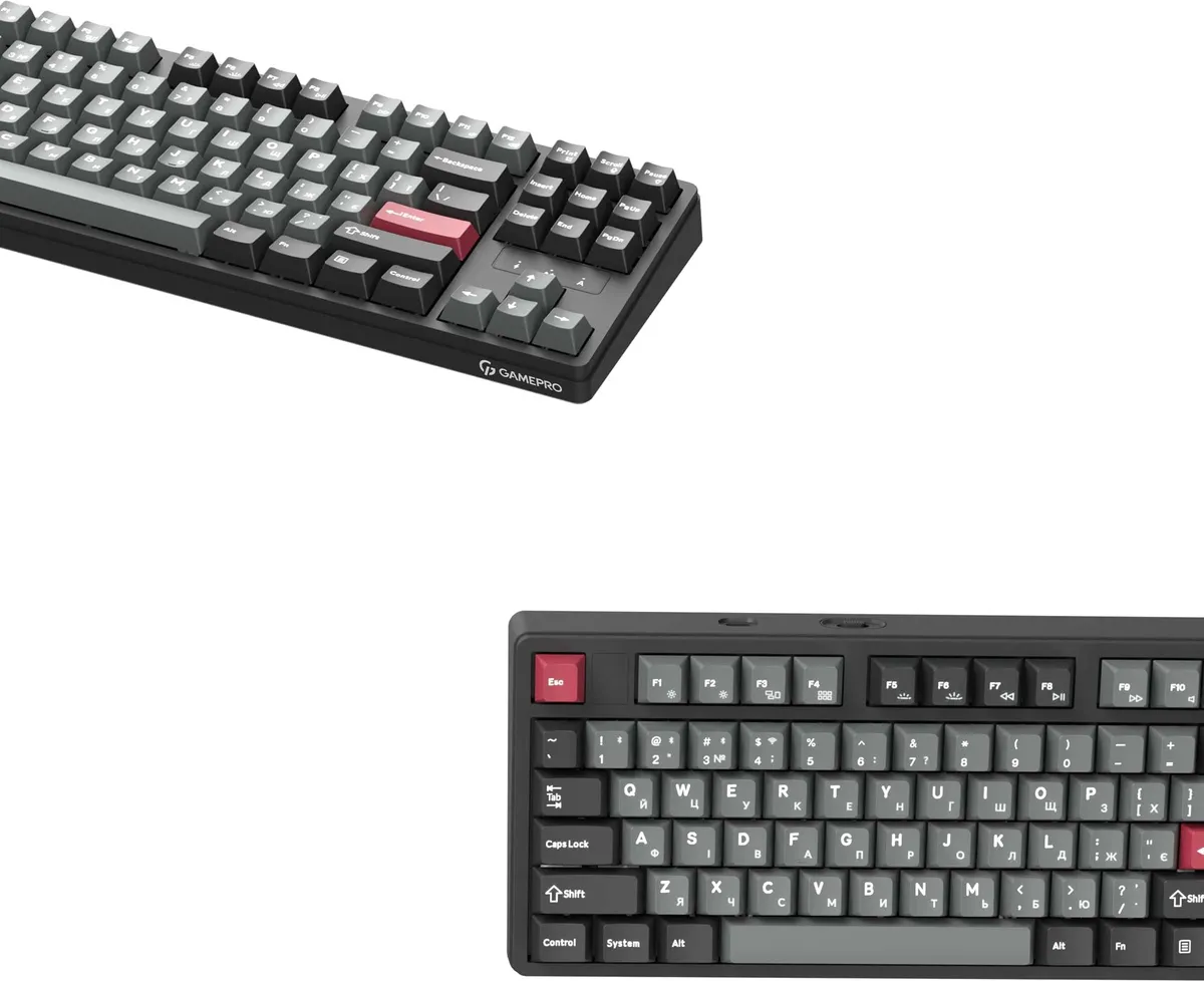 Клавіатура бездротова GamePro Asgard Ragnar Keychron Super Red Switch Black (MK285BK) - мініатюра 4