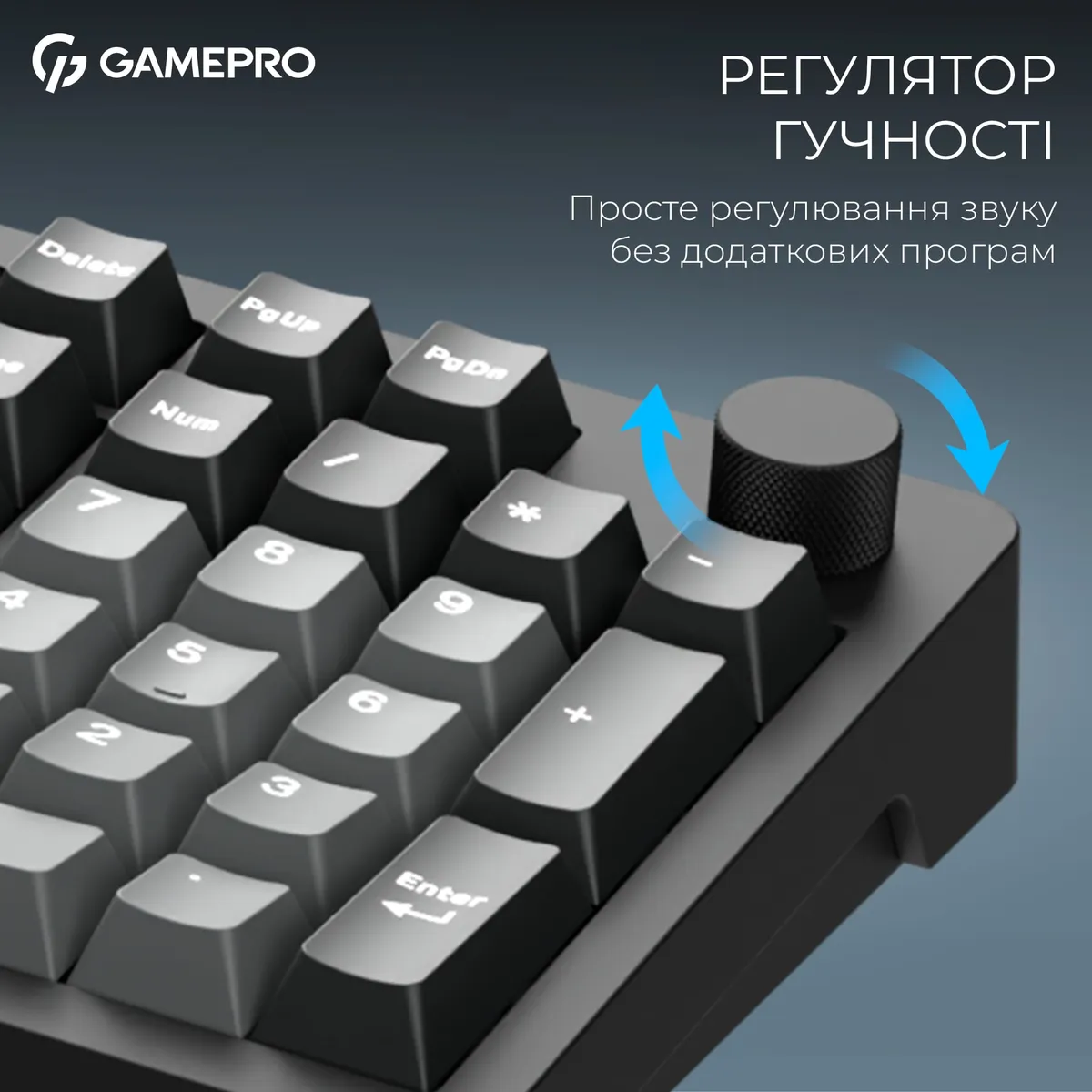 Клавіатура бездротова GamePro Asgard Drakkar Keychron Super Red Switch Black (MK305BK) - мініатюра 18