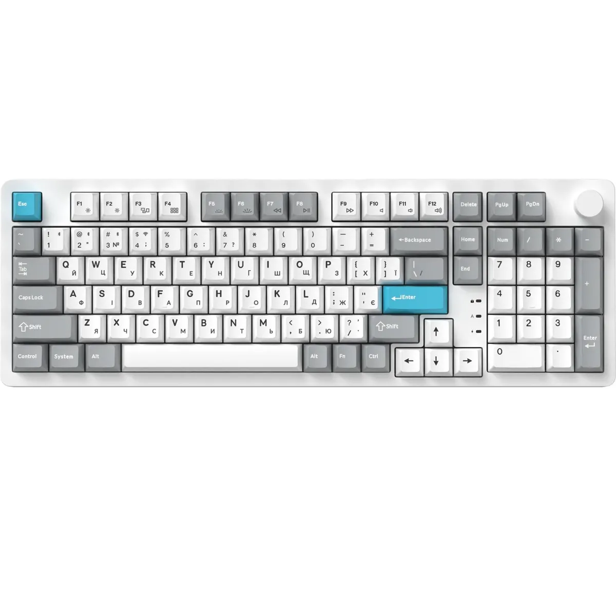 Клавіатура бездротова GamePro Asgard Drakkar Keychron Super Red Switch White (MK305WH) - зображення 1