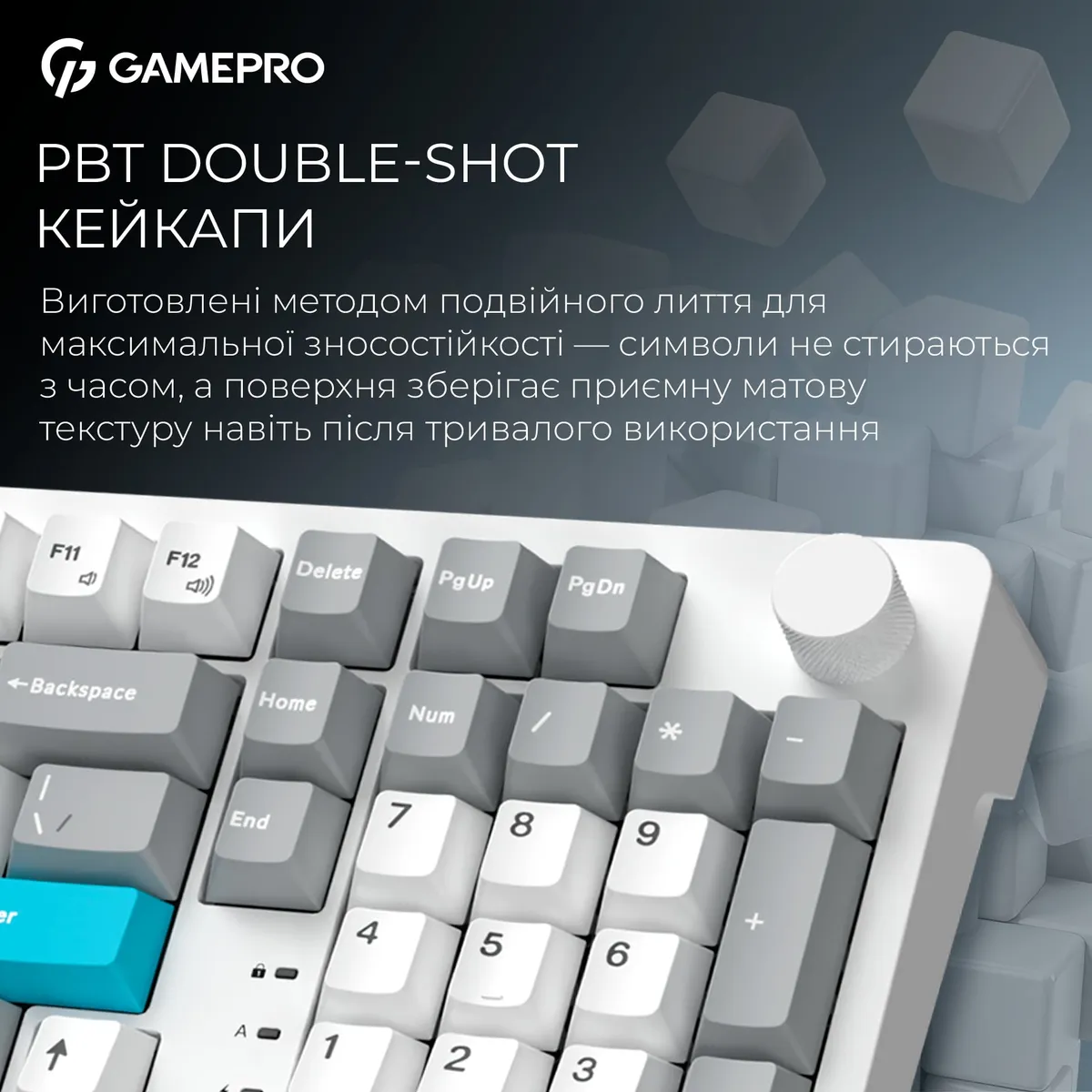 Клавіатура бездротова GamePro Asgard Drakkar Keychron Super Red Switch White (MK305WH) - мініатюра 13