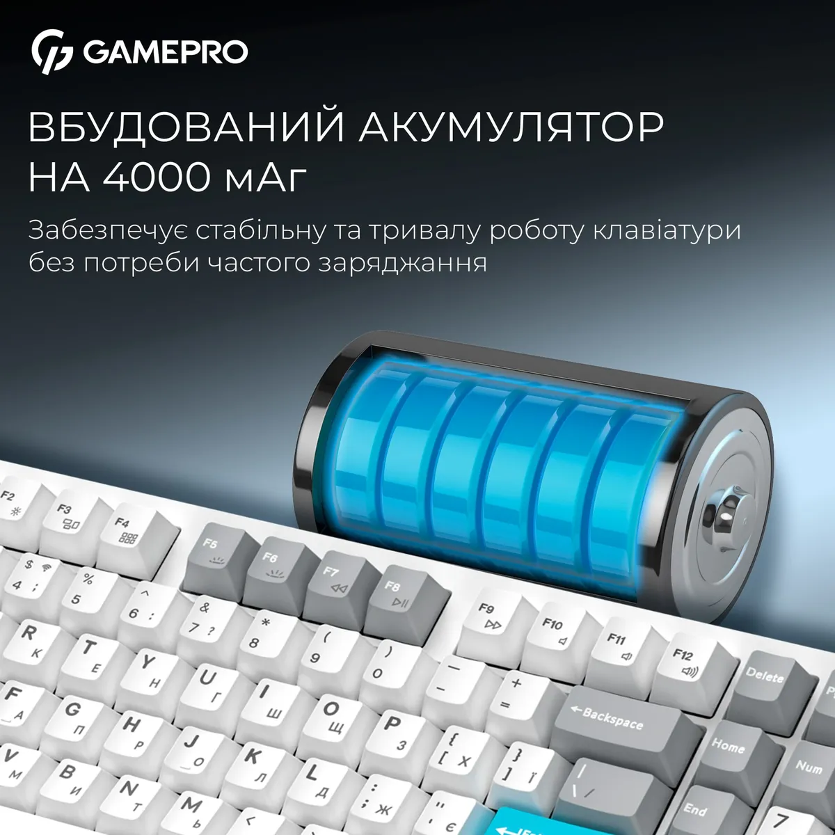 Клавіатура бездротова GamePro Asgard Drakkar Keychron Super Red Switch White (MK305WH) - мініатюра 15