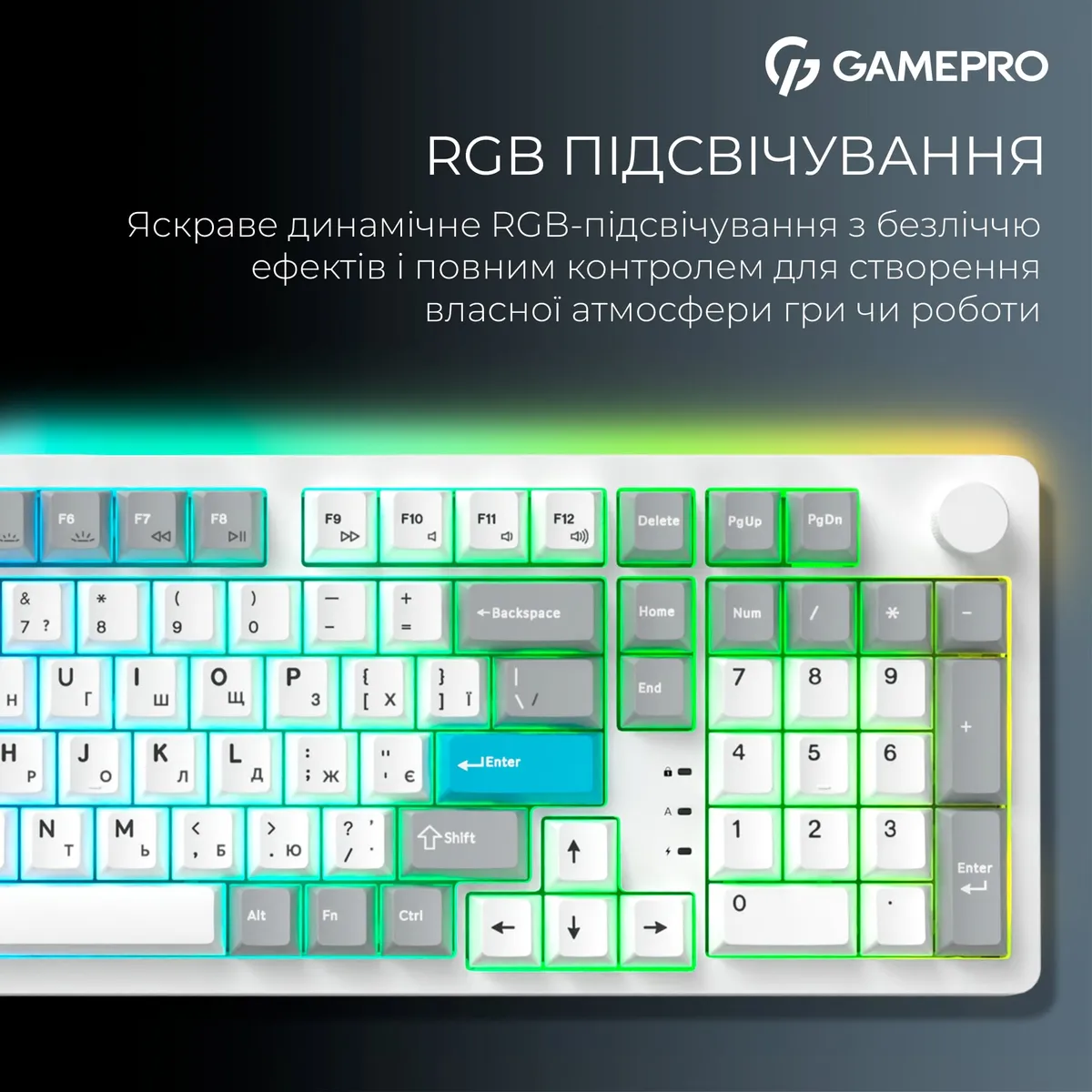 Клавіатура бездротова GamePro Asgard Drakkar Keychron Super Red Switch White (MK305WH) - мініатюра 16