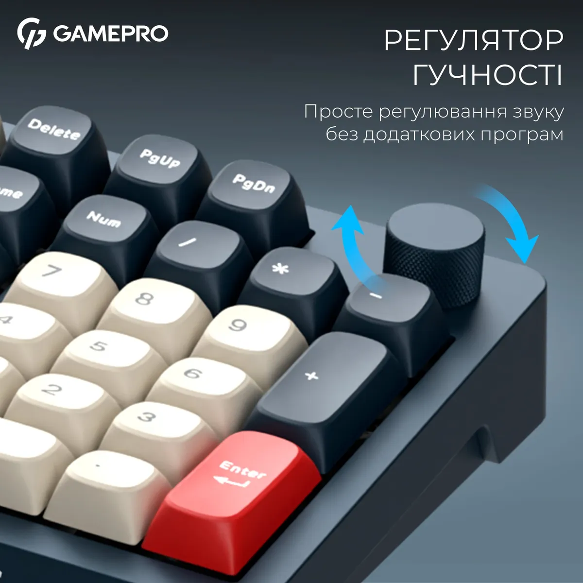 Клавіатура бездротова GamePro Asgard Drakkar Keychron Super Red Switch Blue (MK305BL) - мініатюра 18