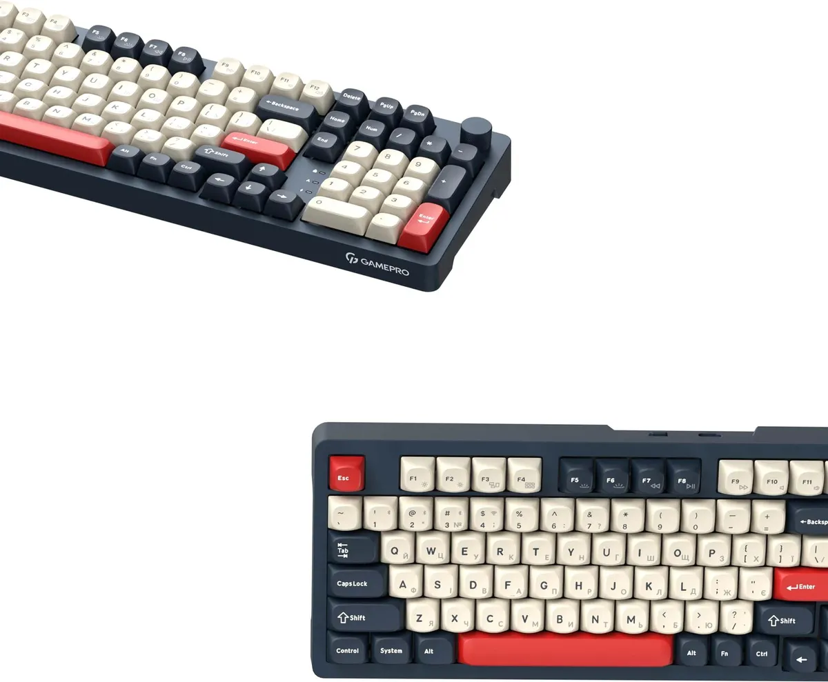 Клавіатура бездротова GamePro Asgard Drakkar Keychron Super Red Switch Blue (MK305BL) - мініатюра 4