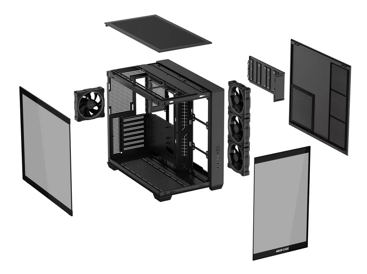 Корпус Asus A32 Plus Black Tempered Glass (90DC00S0-B19000) - мініатюра 14