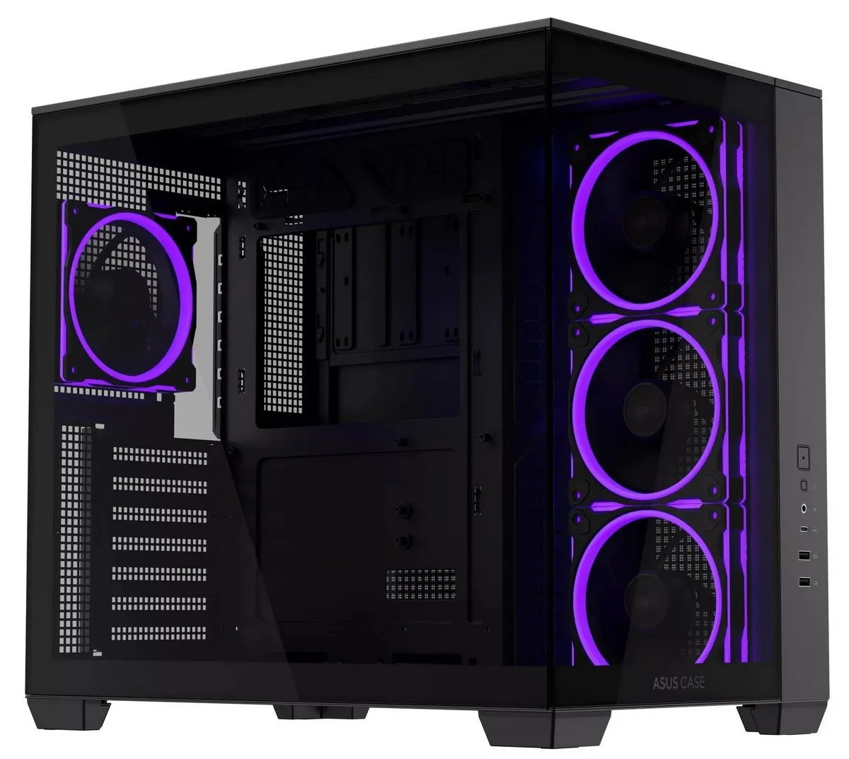 Корпус Asus A32 Plus Black Tempered Glass (90DC00S0-B19000) - мініатюра 2