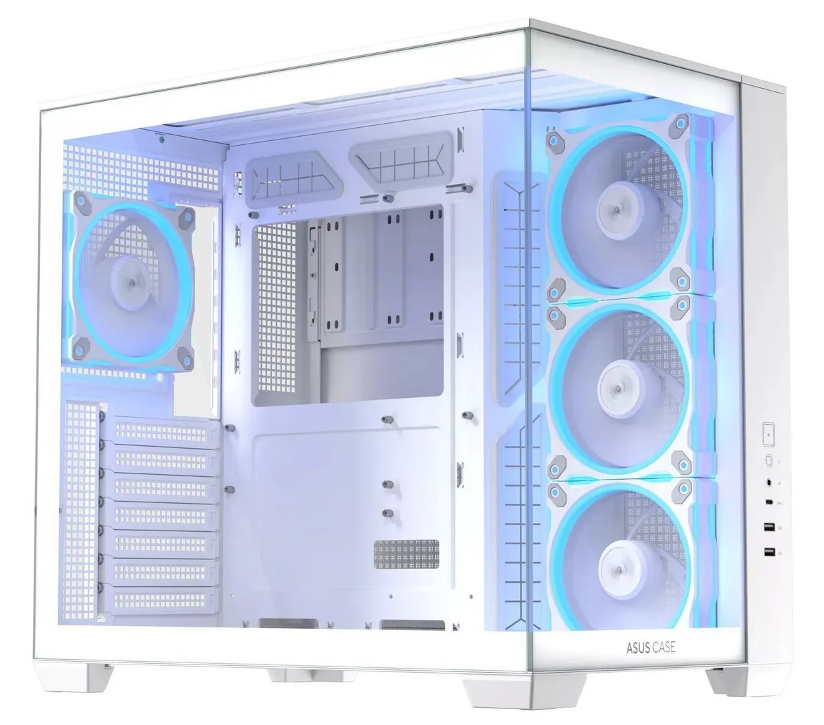 Корпус Asus A32 Plus White Tempered Glass (90DC00S3-B19000) - мініатюра 2