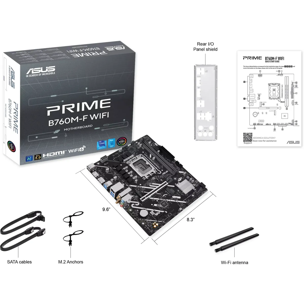Материнська плата Asus Prime B760M-F WiFi Socket 1700 - мініатюра 2