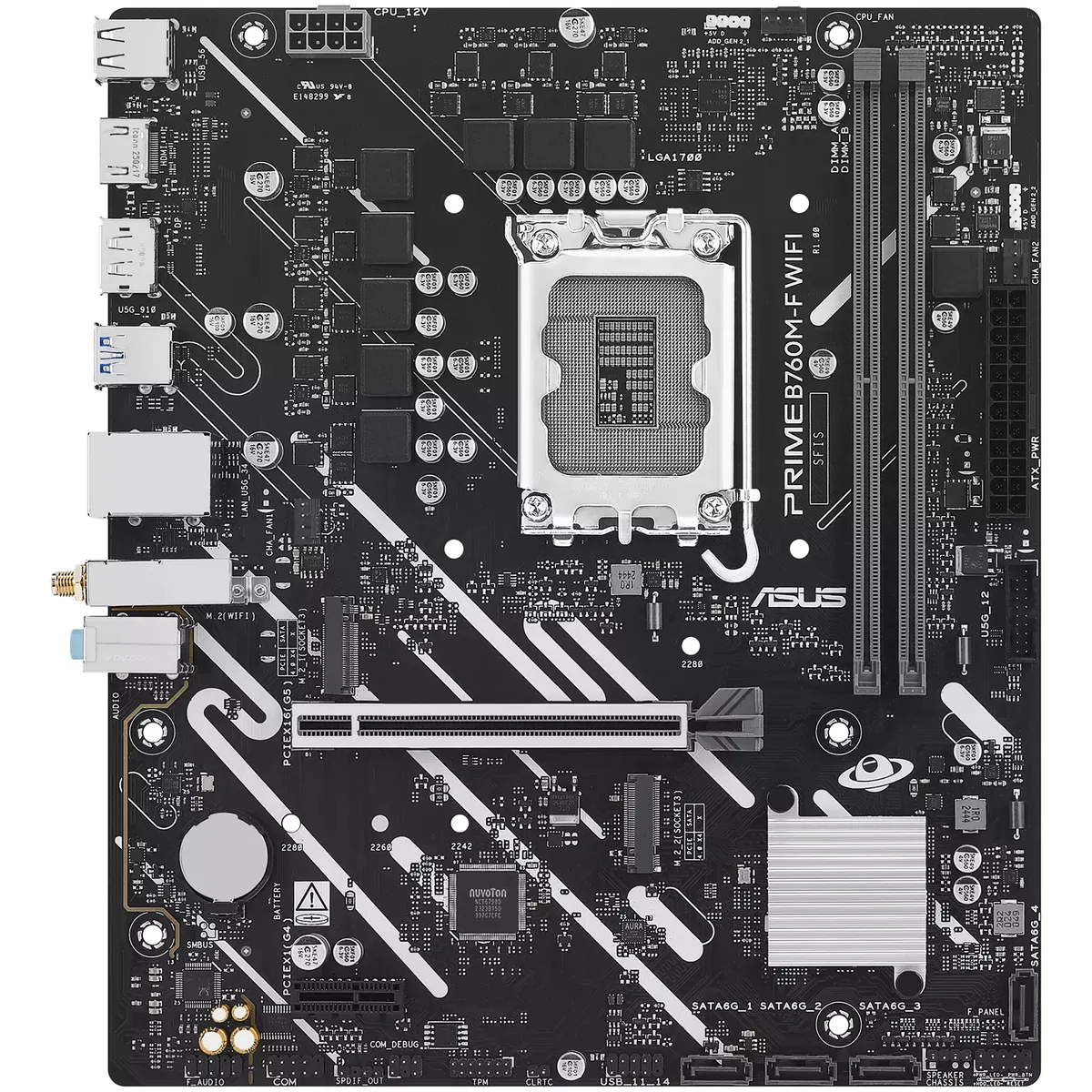 Материнська плата Asus Prime B760M-F WiFi Socket 1700 - мініатюра 9
