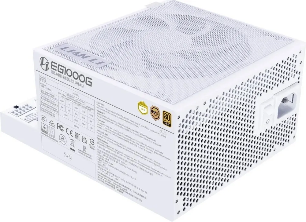 Блок живлення Lian Li Edge Gold 1000W White with Hub, EU Cord (G9P.EG1000G.WH00.EU) - мініатюра 3