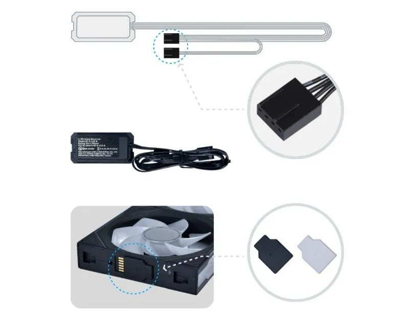 Вентилятор Lian Li Uni Fan SL-INF Wireless 120-3 Reverse Blade Black (G99.12RSLIN1W3B.00) - зображення 1