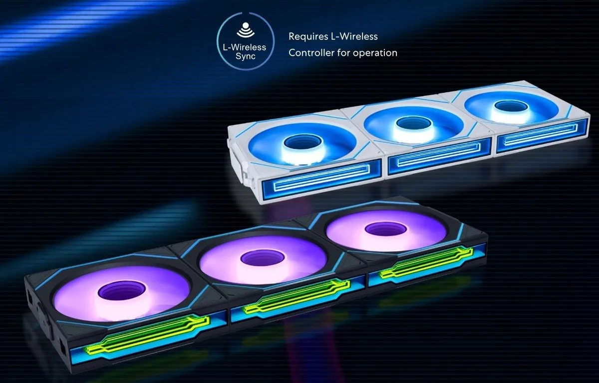 Вентилятор Lian Li Uni Fan SL-INF Wireless 120-3 Reverse Blade Black (G99.12RSLIN1W3B.00) - мініатюра 4