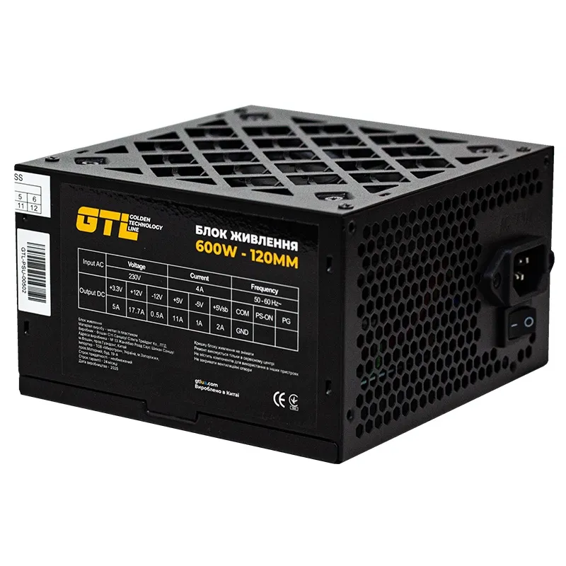 Блок живлення GTL (GTL-600-120) 600W 120mm - мініатюра 4