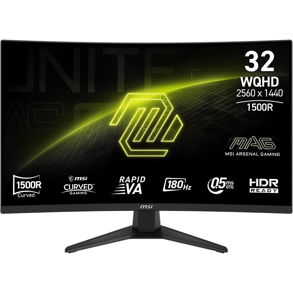 Монітор MSI 31.5" MAG 321CQF E18 VA Black Curved 180Hz - зображення 1