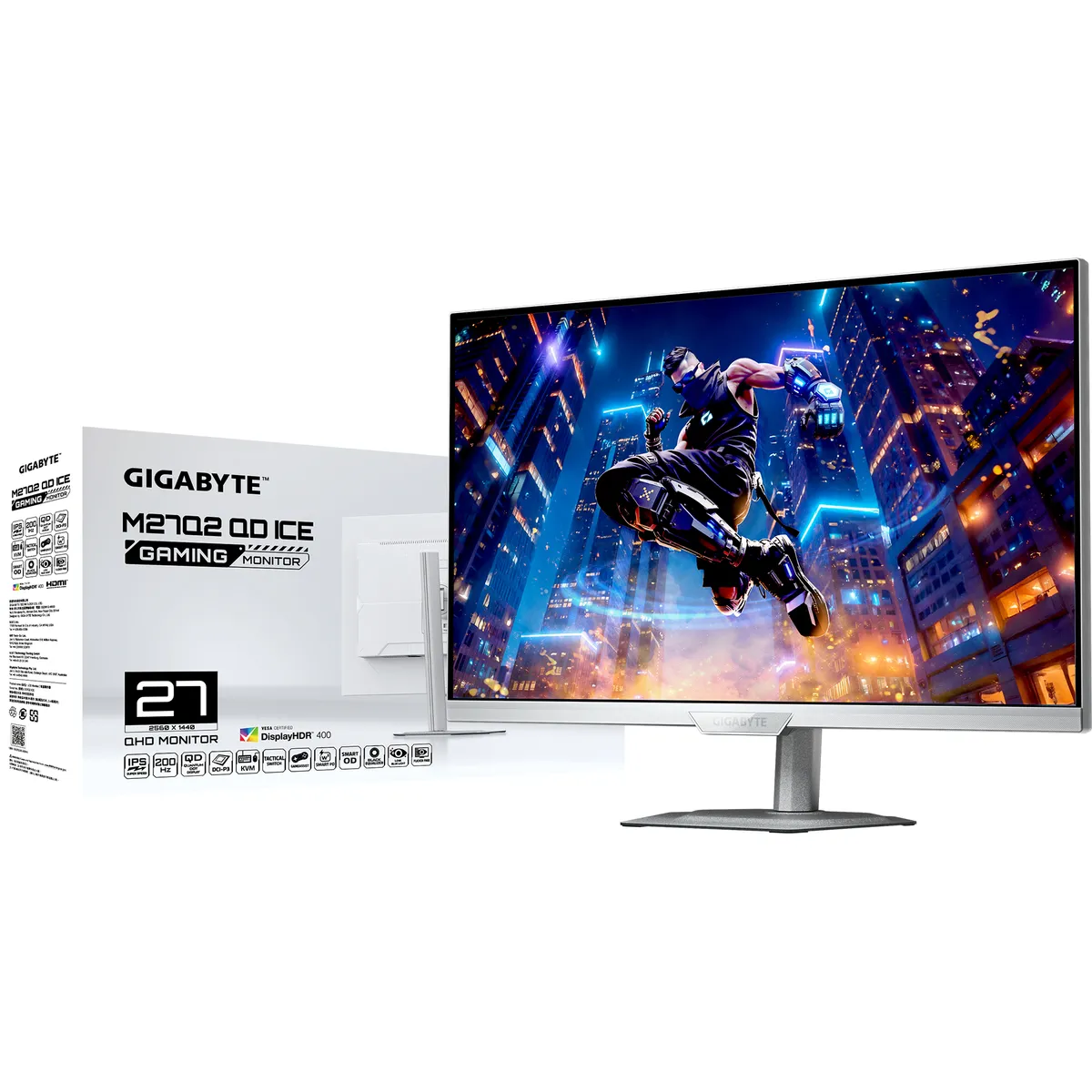 Монітор Gigabyte 27" M27Q2 QD Ice IPS White 200Hz - мініатюра 2