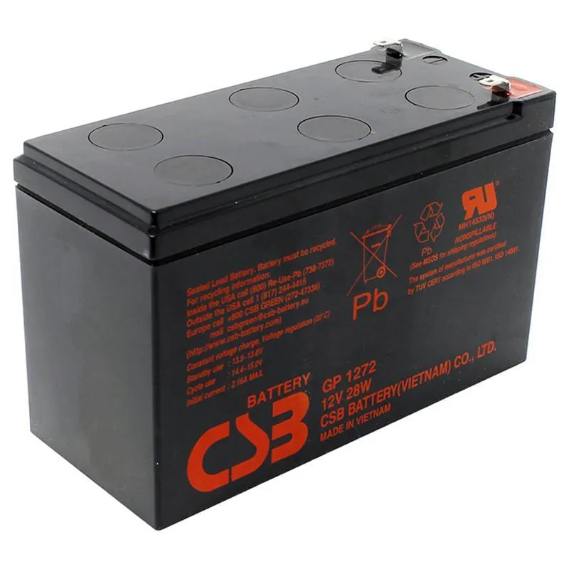 Акумуляторна батарея CSB 12V 7.2AH (GP1272, 28W) AGM - мініатюра 2