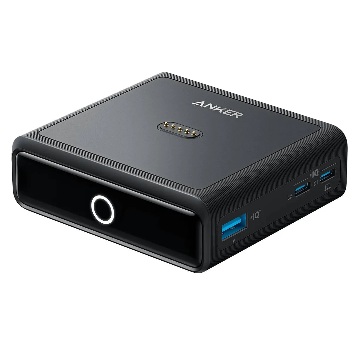 Мережевий зарядний пристрій Anker Prime 100W, 2xUSB-C, 1xUSB-A, Pogo pin Black (A1902311) - зображення 1