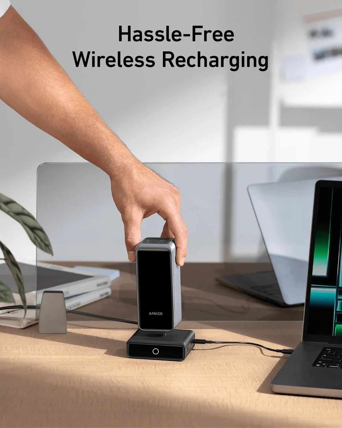 Мережевий зарядний пристрій Anker Prime 100W, 2xUSB-C, 1xUSB-A, Pogo pin Black (A1902311) - мініатюра 3