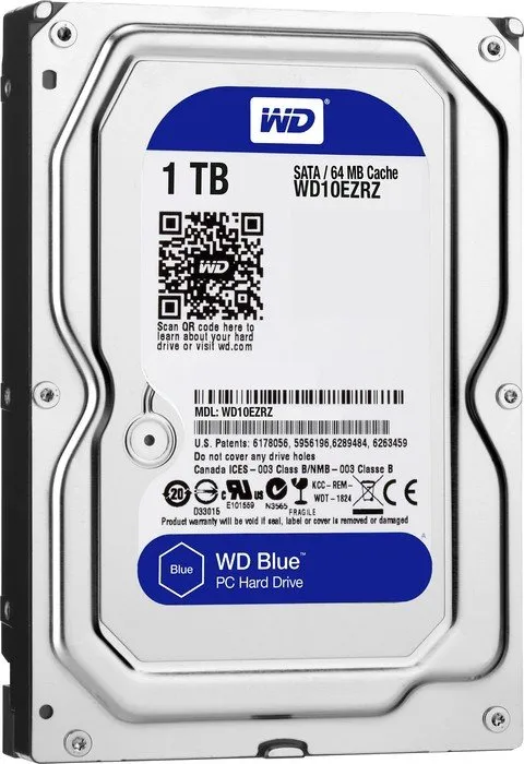 Накопичувач HDD SATA 1.0TB WD Blue 5400rpm 64MB (WD10EZRZ) - зображення 1