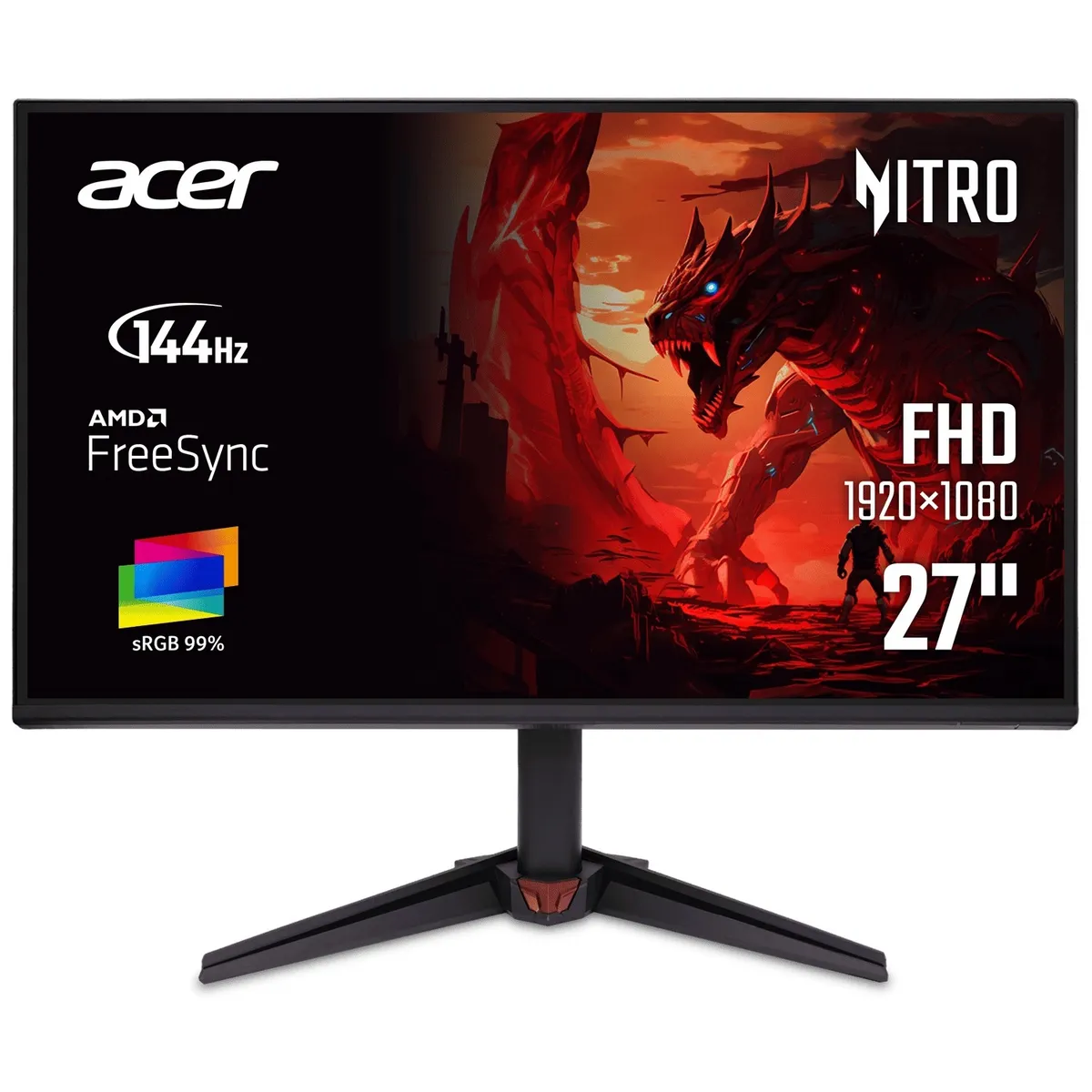 Монітор Acer 27" Nitro VG270P6bmipx (UM.HV0EE.601) IPS Black 144Hz - зображення 1