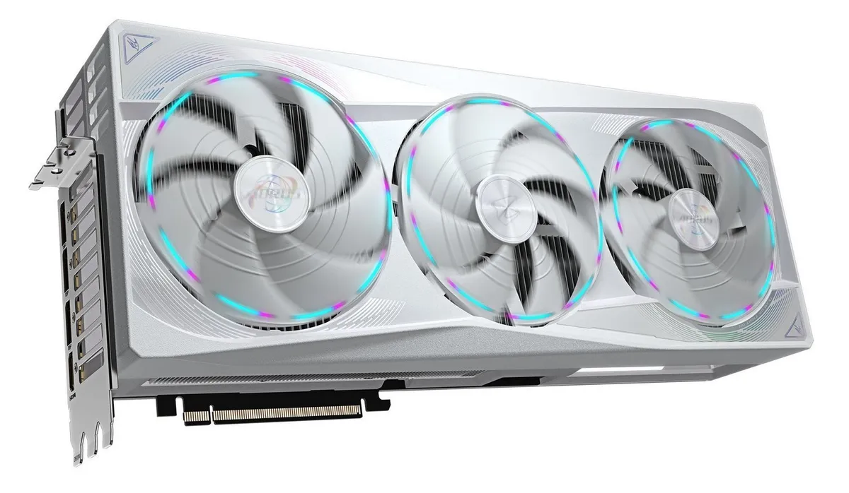 Відеокарта GF RTX 5090 32GB GDDR7 Aorus Stealth Ice Gigabyte (GV-N5090AORUSST ICE-32GD) - мініатюра 3