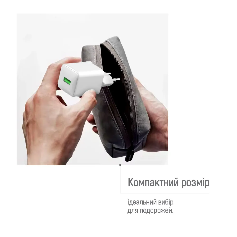 Мережевий зарядний пристрій ColorWay 1USB Quick Charge 3.0 (18W) V2 White (CW-CHS063Q-WT) - мініатюра 10
