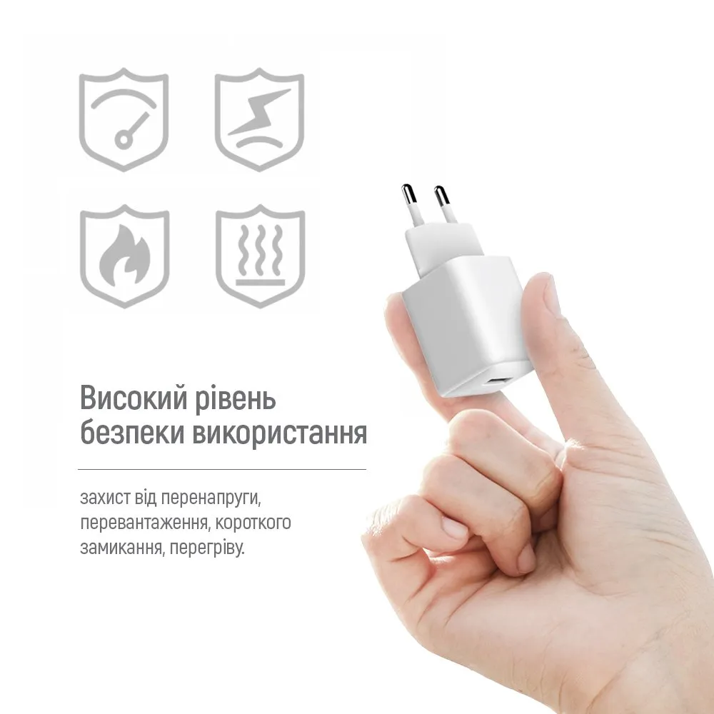 Мережевий зарядний пристрій ColorWay 1USB Quick Charge 3.0 (18W) V2 White (CW-CHS063Q-WT) - мініатюра 12