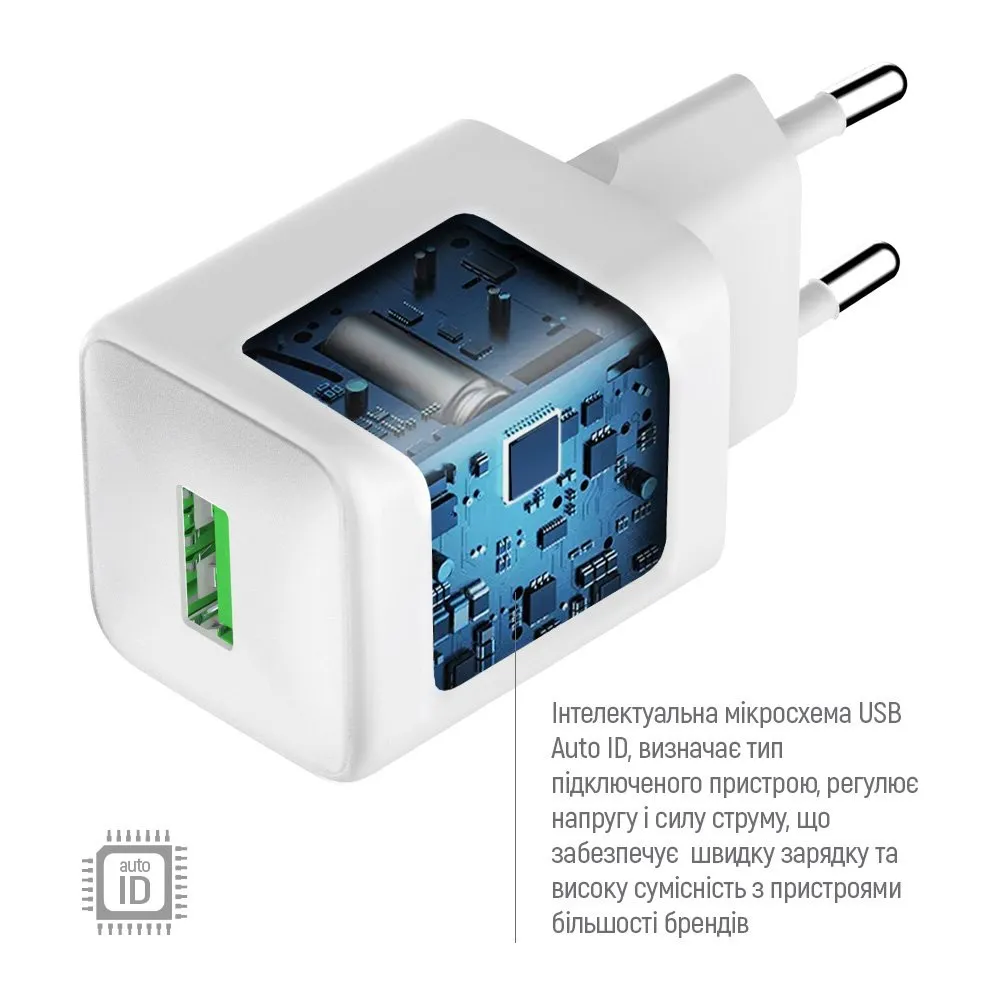 Мережевий зарядний пристрій ColorWay 1USB Quick Charge 3.0 (18W) V2 White (CW-CHS063Q-WT) - мініатюра 9