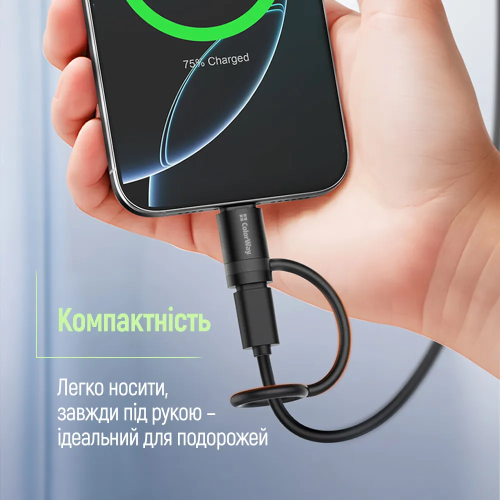 Адаптер ColorWay Lightning - USB-C (CW-AD-LC) - мініатюра 12