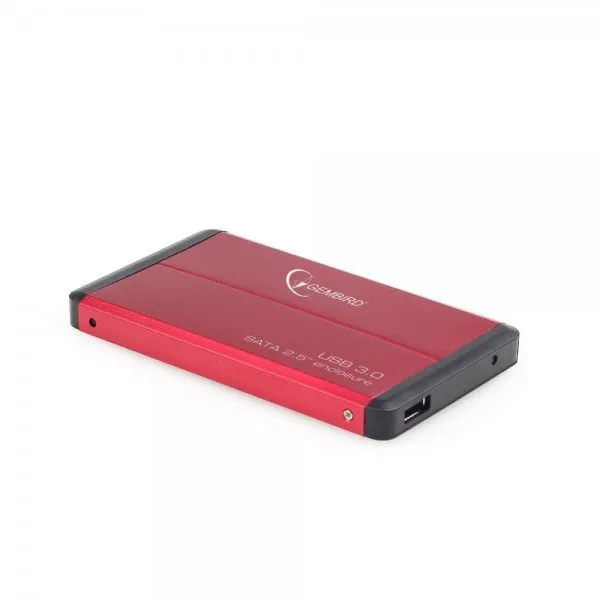 Зовнішня кишеня Gembird для підключення SATA HDD 2.5", USB 3.0, Red (EE2-U3S-2-R)