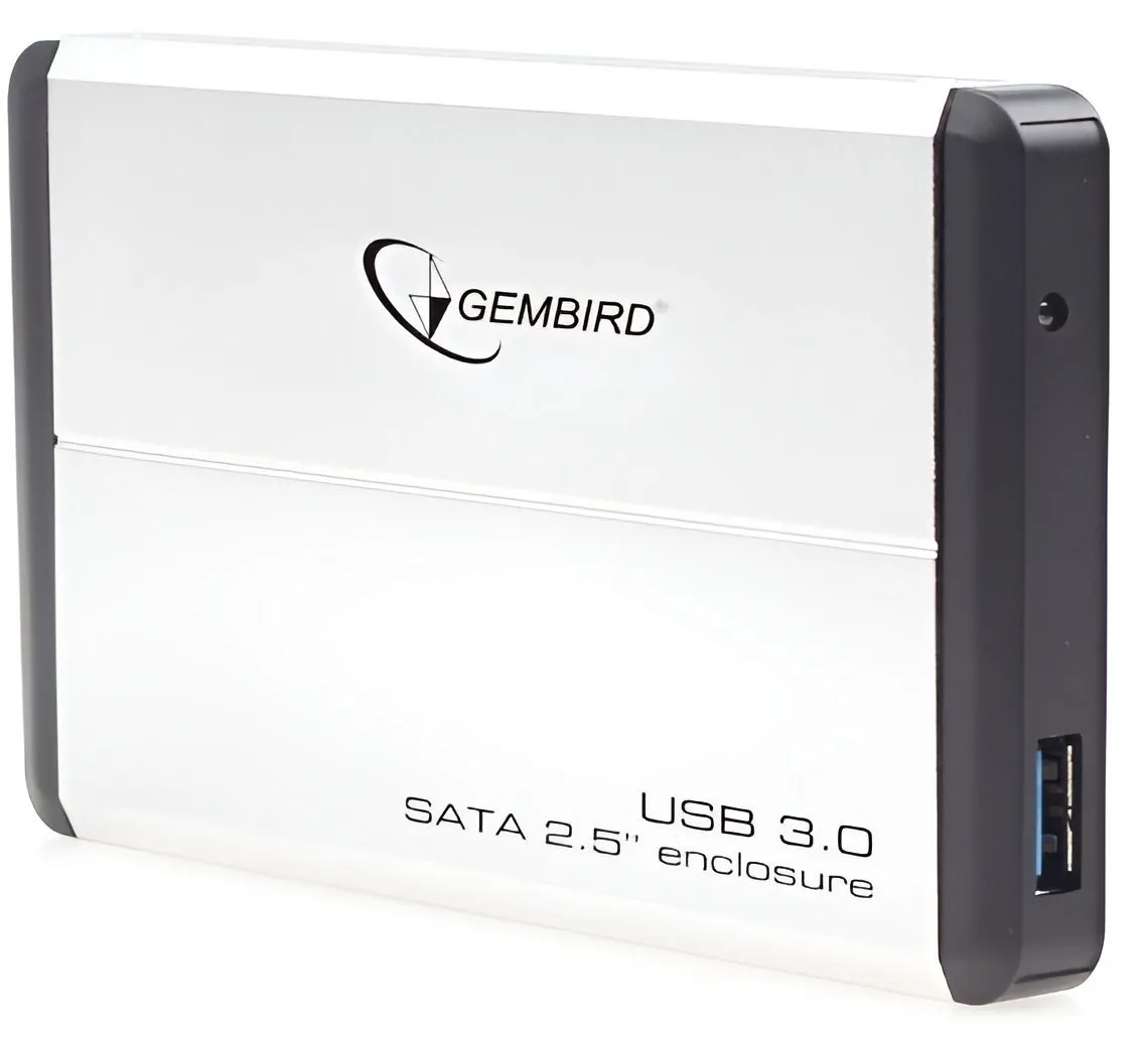Зовнішня кишеня Gembird для підключення SATA HDD 2.5", USB 3.0, Silver (EE2-U3S-2-S) - мініатюра 4