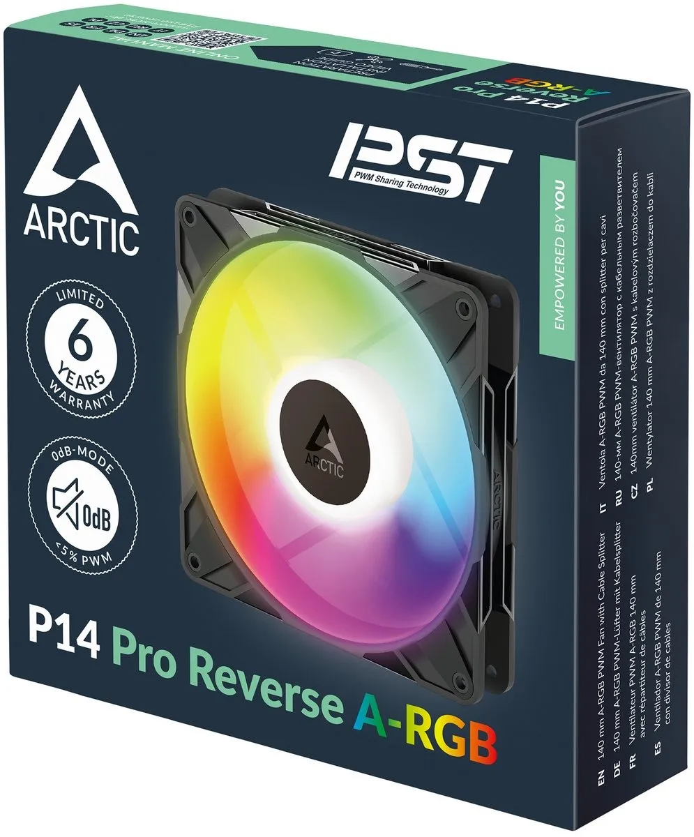 Вентилятор Arctic P14 Pro Reverse A-RGB Black (ACFAN00323A) - мініатюра 5