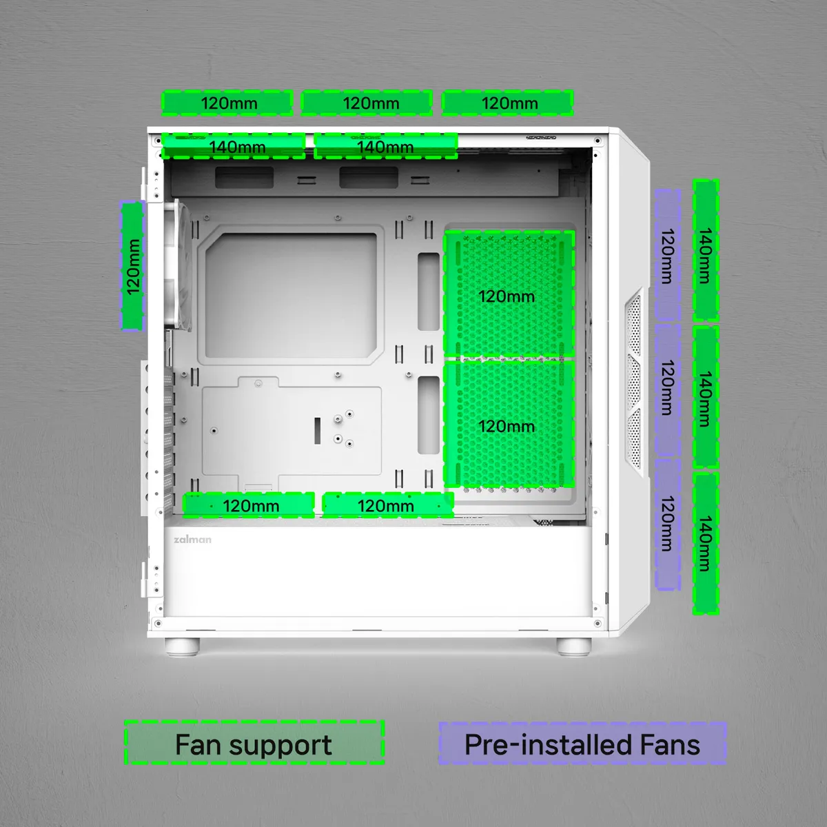 Корпус Zalman i3 Neo ARGB V2 White - мініатюра 13