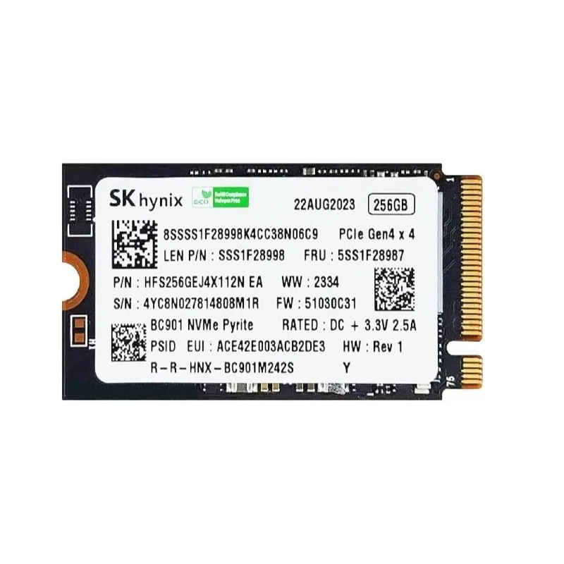 Накопичувач SSD  256GB SK hynix M.2 2242 NVMe PCIe 4.0 x4 (HFS256GEJ4X164N) - зображення 1
