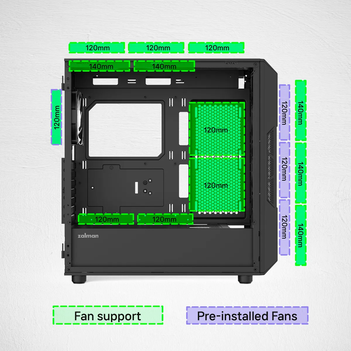 Корпус Zalman i3 Neo ARGB V2 Black - мініатюра 10