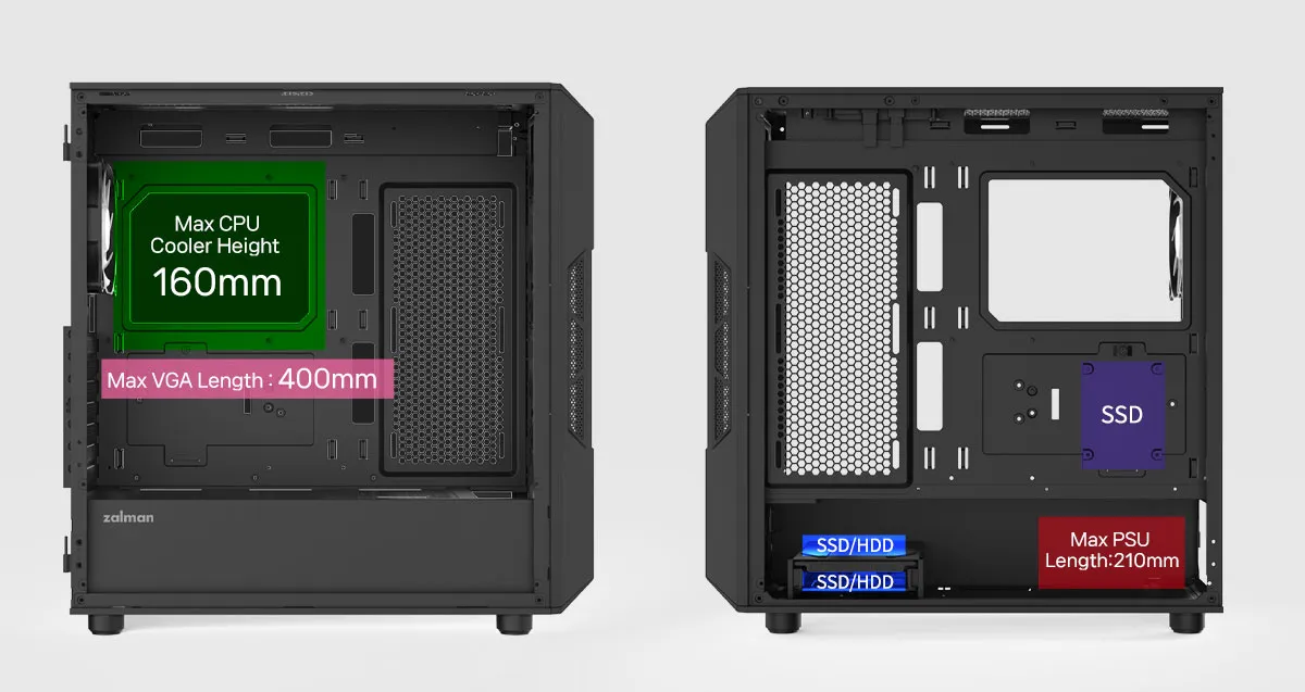 Корпус Zalman i3 Neo ARGB V2 Black - мініатюра 11