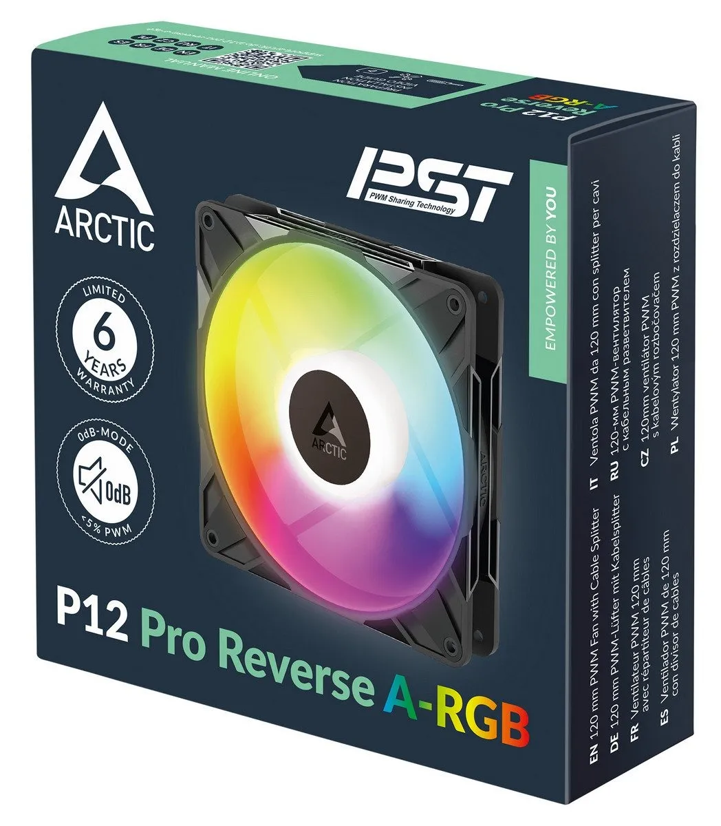 Вентилятор Arctic P12 Pro Reverse A-RGB Black (ACFAN00322A) - мініатюра 5