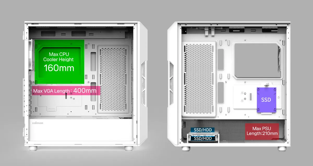 Корпус Zalman i3 Neo V2 White - мініатюра 12