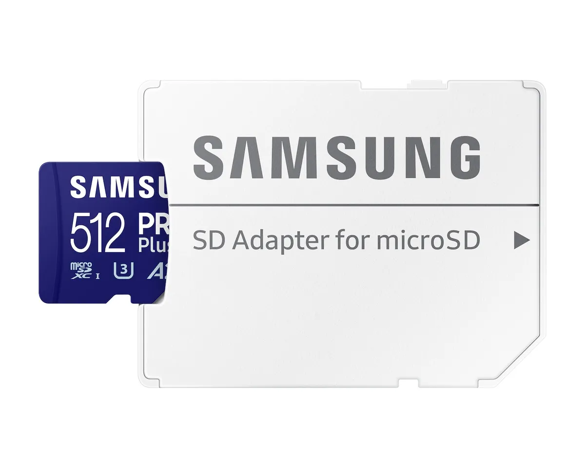 Карта пам`яті MicroSDXC 512GB UHS-I/U3 Class 10 Samsung Pro Plus + SD-адаптер (MB-MD512SA/EU) - зображення 1