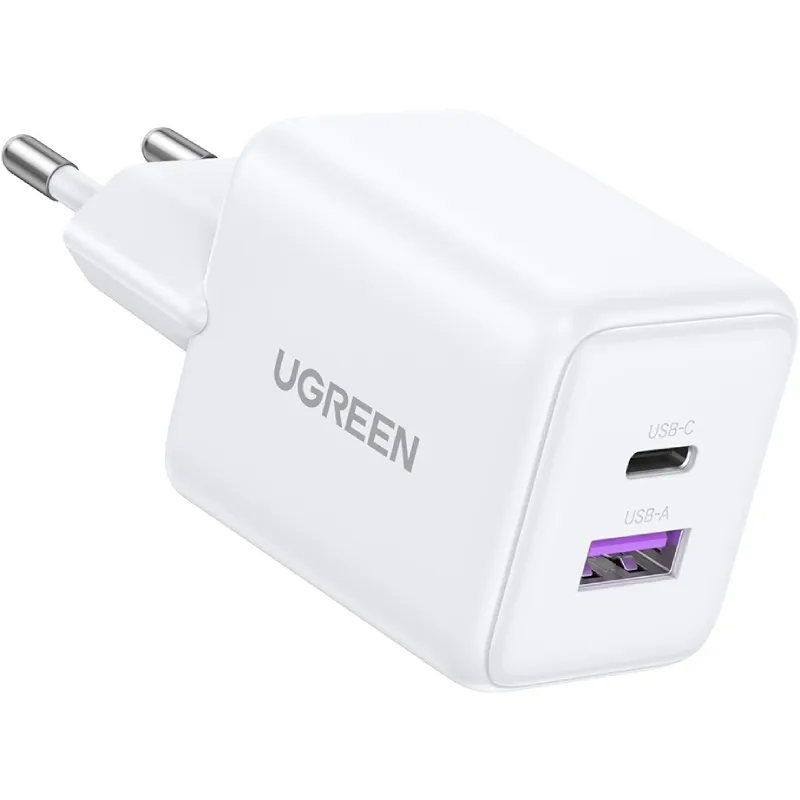 Зарядний пристрій Ugreen X516 2xUSB 30W (USB-A + USB-C) White (65015) - мініатюра 3
