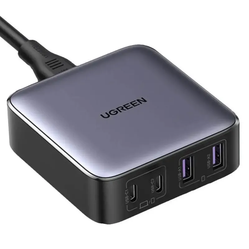 Зарядний пристрій Ugreen Nexode CD327 4xUSB 65W (2хUSB-C+2xUSB-A) Grey (90747) - мініатюра 2