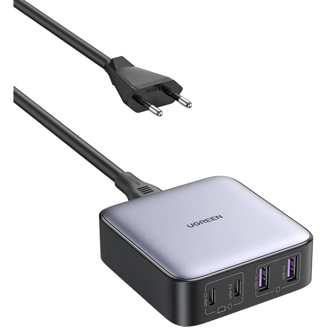 Зарядний пристрій Ugreen Nexode CD327 4xUSB 65W (2хUSB-C+2xUSB-A) Grey (90747) - мініатюра 4