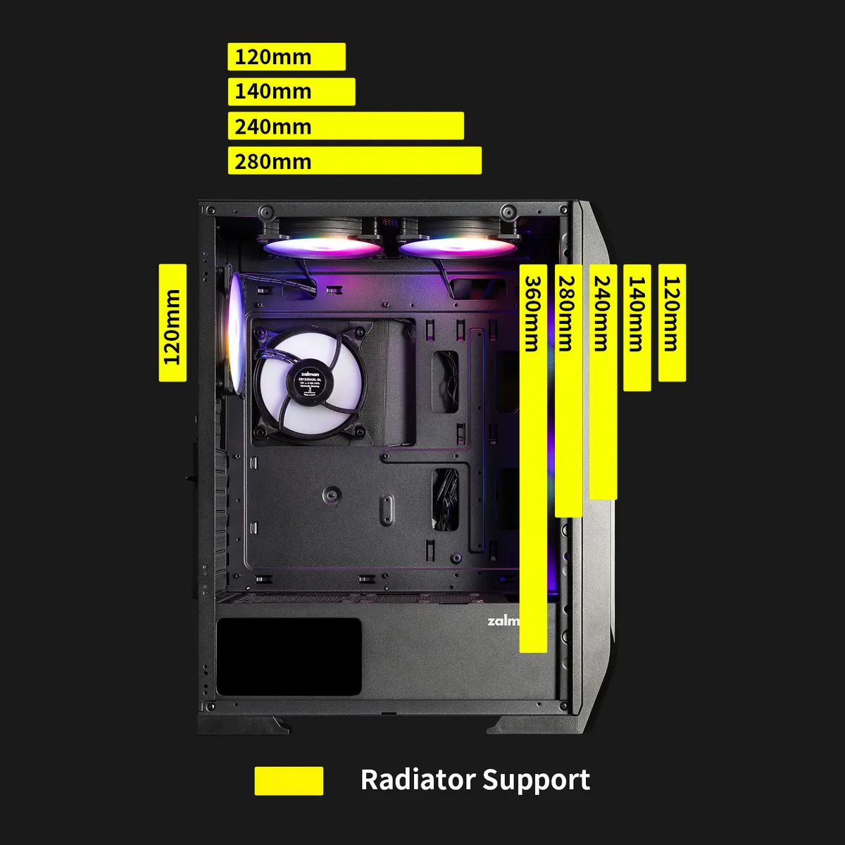 Корпус Zalman N7 Plus V2 Black 700W - мініатюра 10