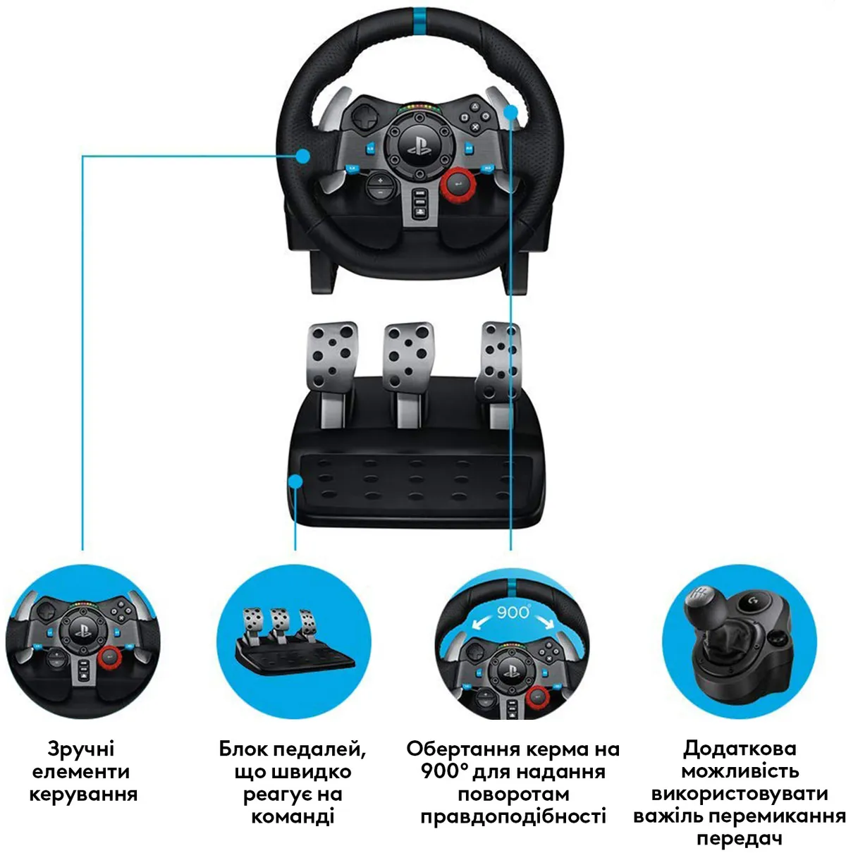 Кермо Logitech G29 Driving Force Racing Wheel USB (941-000112) - зображення 1