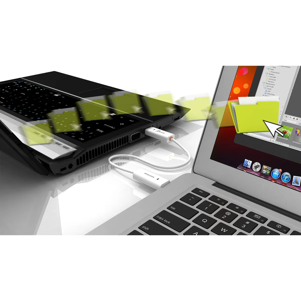 Адаптер J5create USB-A/USB-A (M/M), 1.8 м, White (JUC400-N) - мініатюра 8