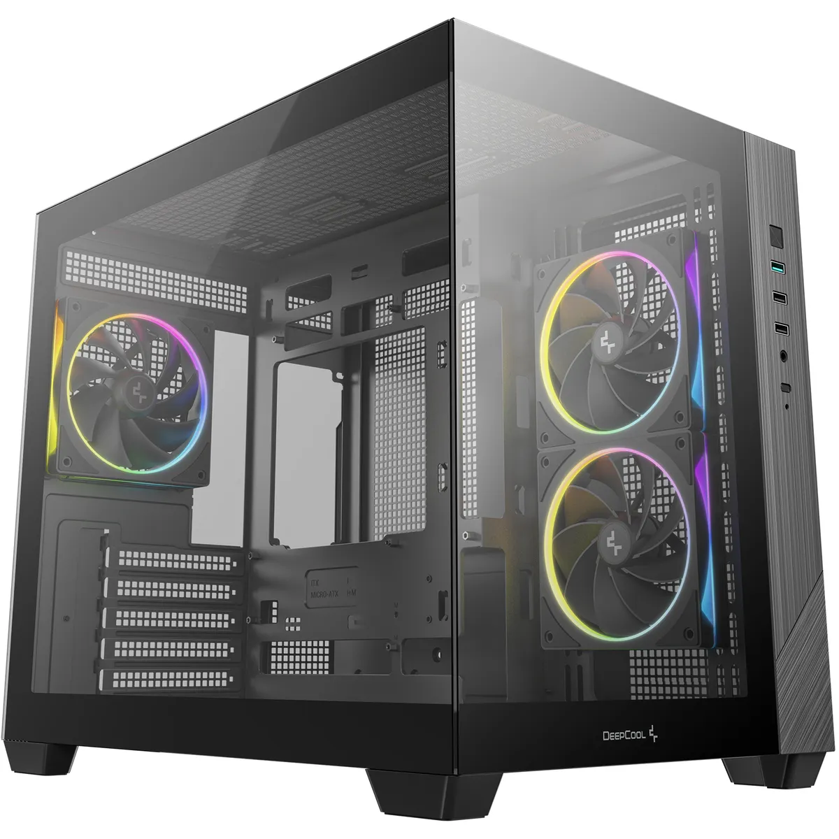Корпус DeepCool CG330 3F Black (R-CG330-BKNGM3-G) без БЖ - зображення 1